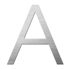 Stick On Slim House Number - Stainless Steel