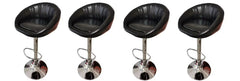 Bar Stool Height Adjustable With Footrest 360 Swivel stool set of 4 pieces