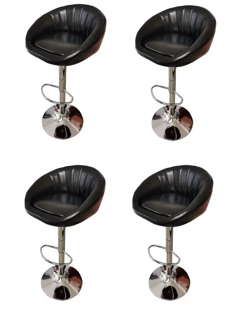 Bar Stool Height Adjustable With Footrest 360 Swivel stool set of 4 pieces