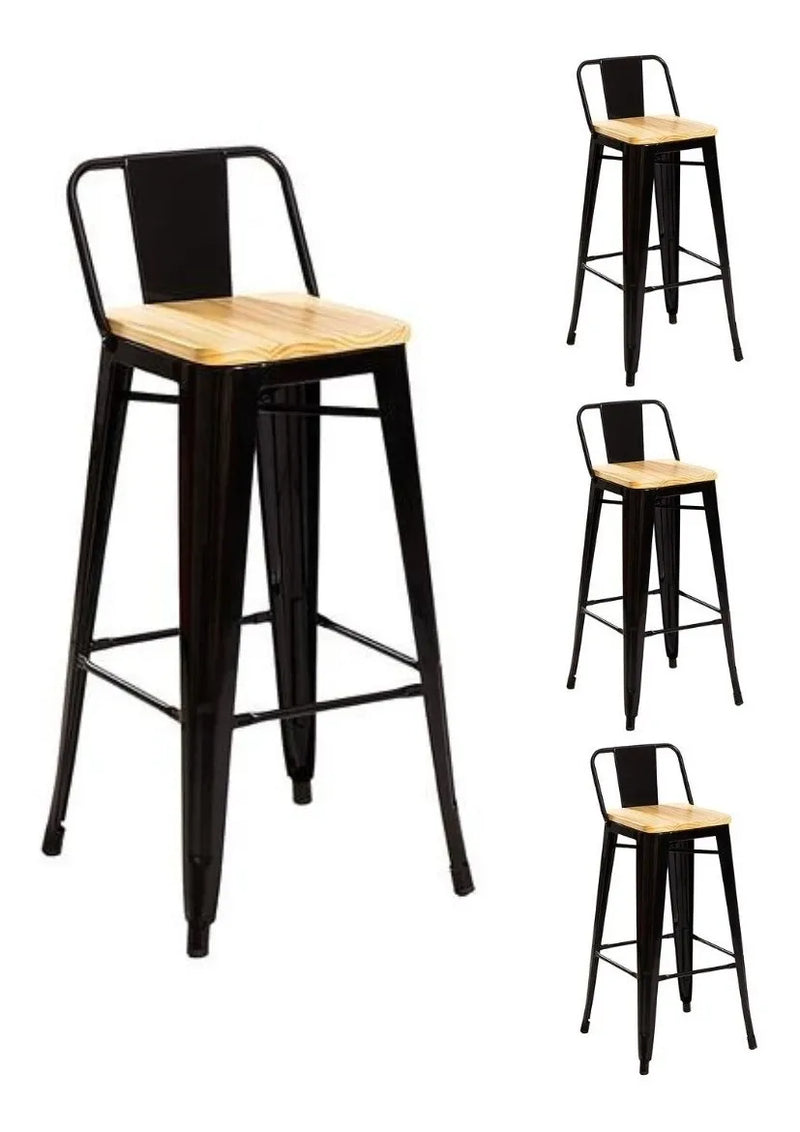 Dining Chair Bar Stool Cafe Chair Stool Set of 4 PCs