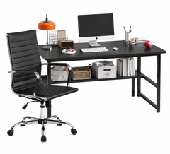 Modern Office Computer Desk and Ergonomic Chair Combo Set