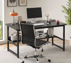 Modern Office Computer Desk and Ergonomic Chair Combo Set