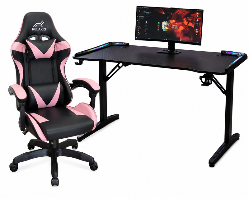 RGB Gaming Desk & Gaming Chair -Complete Gaming Setup