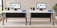 Home Office Desk Study Desk Set Of 2 PCs 120CM