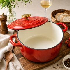 Enamel Cast Iron Pot Cast Iron Casserole French Oven 24CM