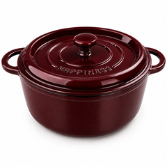 Enameled Cast Iron Casserole Pot 28cm – Non-Stick Deep Cooking Pot with Lid