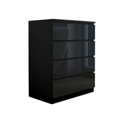 'Monaco' Black Chest of 4 drawers