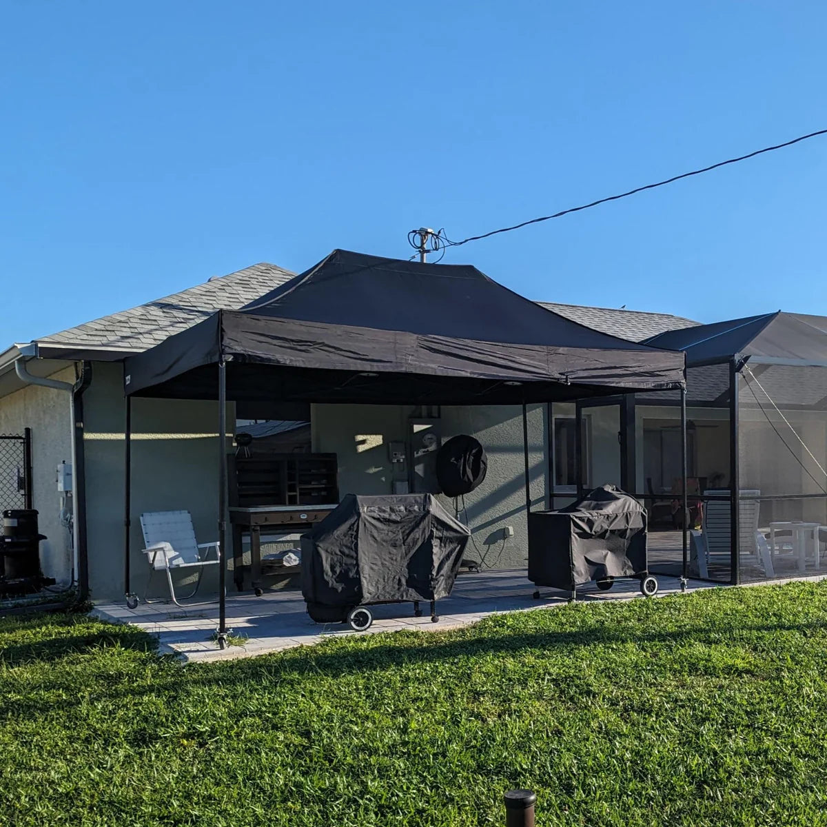 Gazebo 3x4.5 Meter Folding Metal Frame Canopy Tent Black