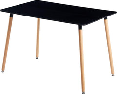 Modern 5-Piece Dining Table Set – White or Black
