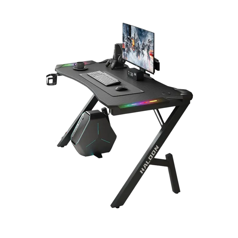 Gaming Desk Computer Desk with LED Light