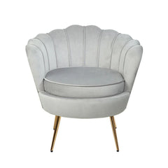 Velvet Fabric Shell Chair High Back Accent Arm sofa Chair