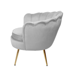 Velvet Fabric Shell Chair High Back Accent Arm sofa Chair