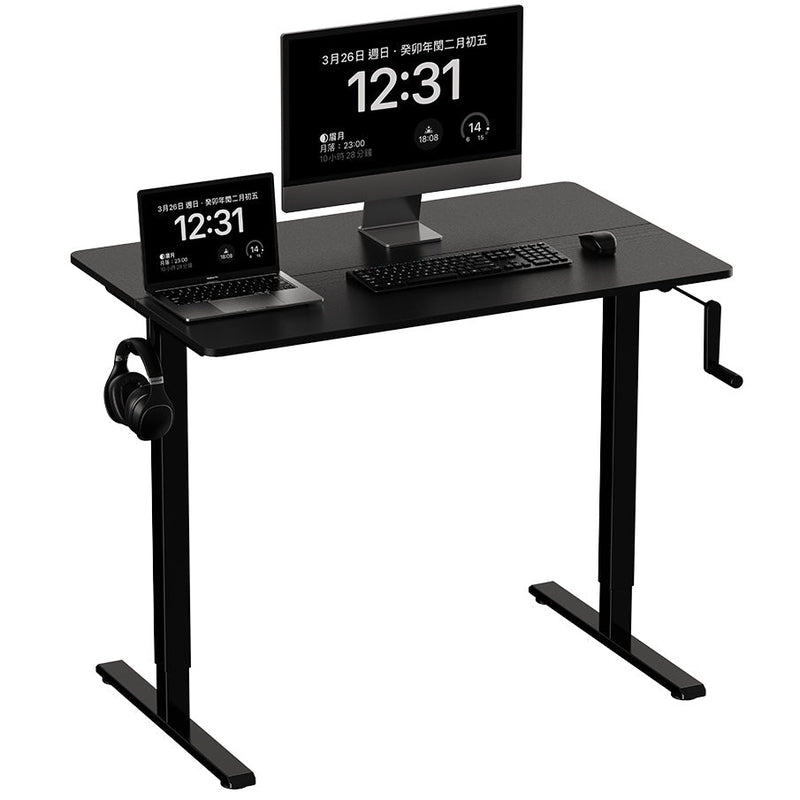 Height Adjustable Computer Standing Desk Manually Hand Operated