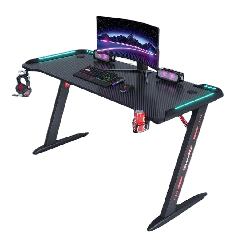 RGB Light Gaming Desk Table Computer Desk Z Shaped Desk 100Cm