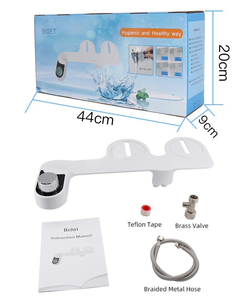 Water Bidet Dual Nozzle Self Cleaning Toilet Sprayer