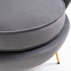 Modern Velvet Accent Chair & Nesting Coffee Table Set- Combo Set