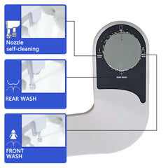 Water Bidet Dual Nozzle Self Cleaning Toilet Sprayer