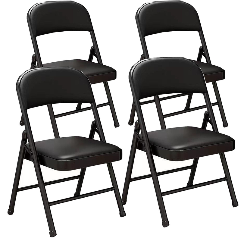 Folding Chairs with Padded Seats – 4 Piece Set