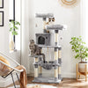 Multi-Level Cat Condo Tree Tower with Scratching Posts & Hammock 143Cm
