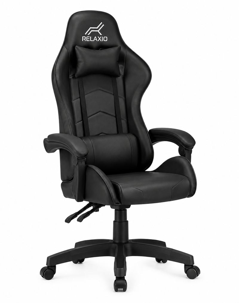 Adjustable Gaming Chair with Lumbar Support and Headrest for Home & Office