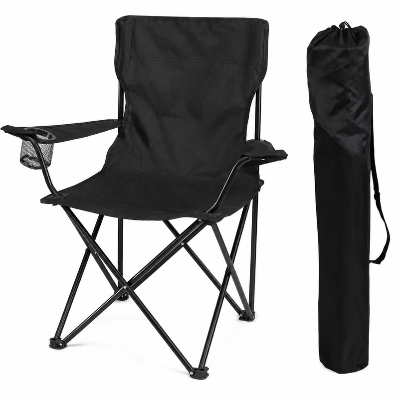 Camping Chair with Cup Holder and Carry Bag