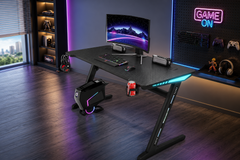 Gaming Desk Computer Desk table with LED light