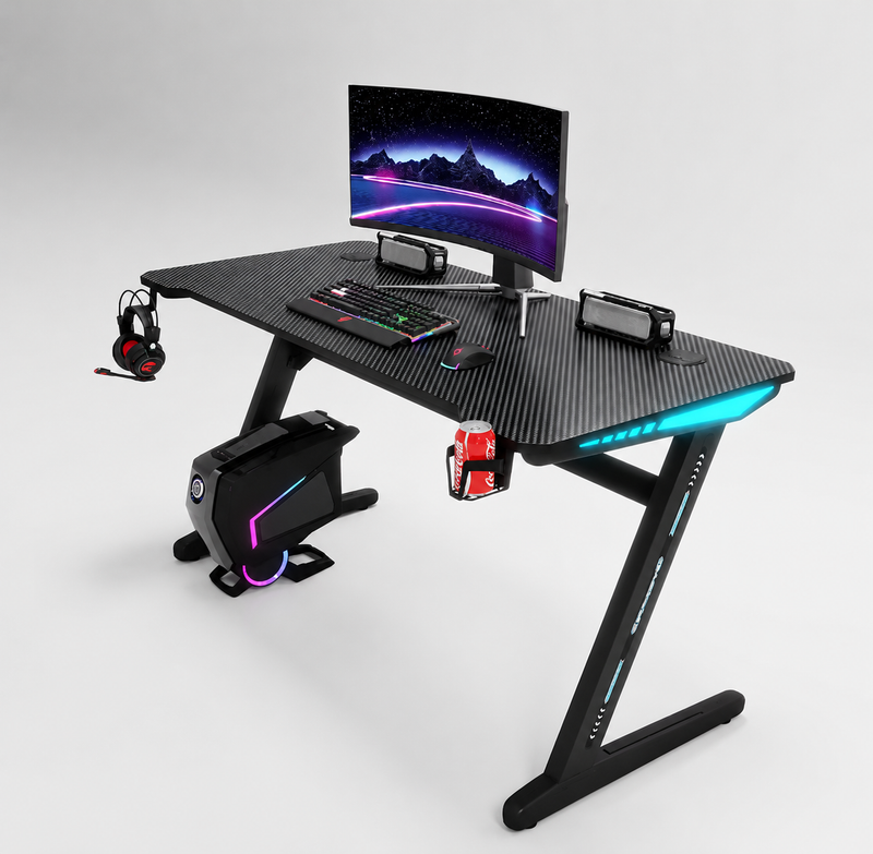 Gaming Desk Computer Desk table with LED light