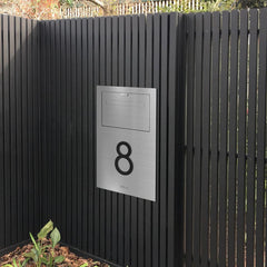 Stick On Slim House Number - Black Iron