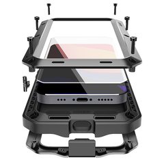 iPhone 12 Mini Shockproof Dustproof Rugged Case – Heavy Duty Metal Protective Cover
