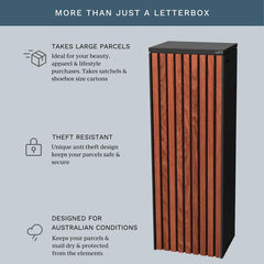 Premium Mailbox Galvanized Steel Lockable Rear Access Letterbox 1000x350x270 mm