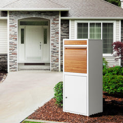 Heavy Duty Outdoor Free-Standing Metal Parcel Delivery Box 1020x410x380 mm