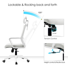 Modern Ergonomic Office Desk Chair with Mesh Back Support