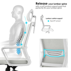 Modern Ergonomic Office Desk Chair with Mesh Back Support