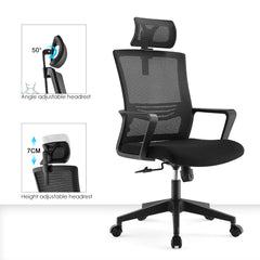 Modern Ergonomic Office Desk Chair with Mesh Back Support