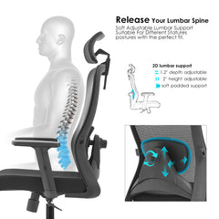 High back ergomonic mesh office chair