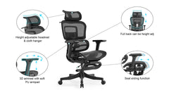 Ergoflex Pro High Back Mesh office chair with Footrest