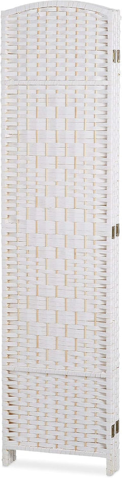 4 Panel Decorative Room Divider – Foldable Privacy Screen White