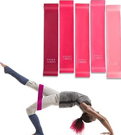 Fitness Workout Pink Resistance Mini Loop Bands +  Snap Deal.