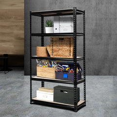 1.5M Garage Shelving Warehouse Rack Pallet Racking Storage Shelve Black
