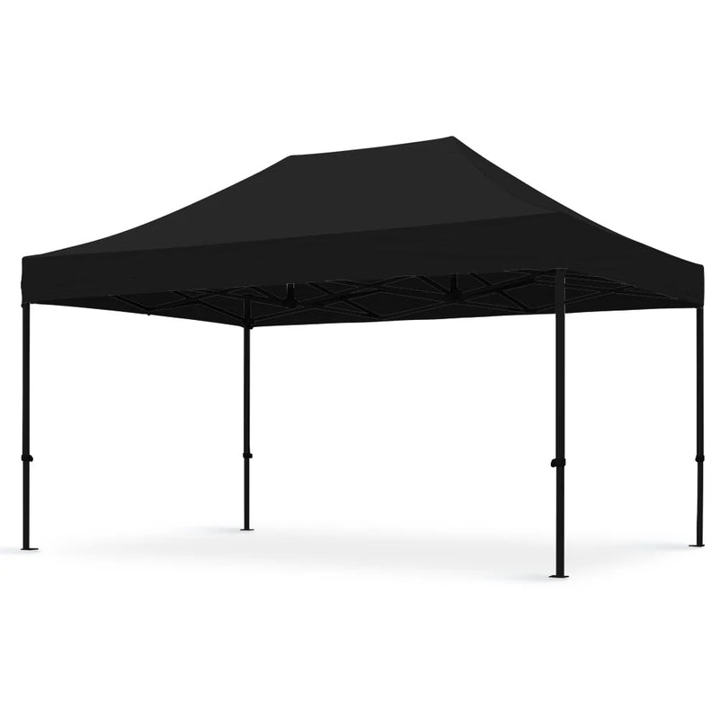 Gazebo 3x4.5 Meter Folding Metal Frame Canopy Tent Black