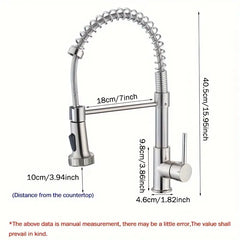 Kitchen Faucet with Pull Out Spray Spring Sink Kitchen Mixer Tap with Pull Down Sprayer