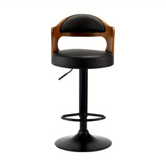 Bar Stools Kitchen Swivel Barstool Chair Gas Lift Metal Leather chair set of 2 pieces