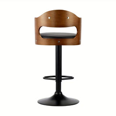 Bar Stools Kitchen Swivel Barstool Chair Gas Lift Metal Leather chair set of 2 pieces