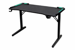 Gaming Desk with LED Lighting for Home Office Black