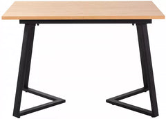 Echo Solid Wood Dining Cafe & Restaurant Table with Metal Leg