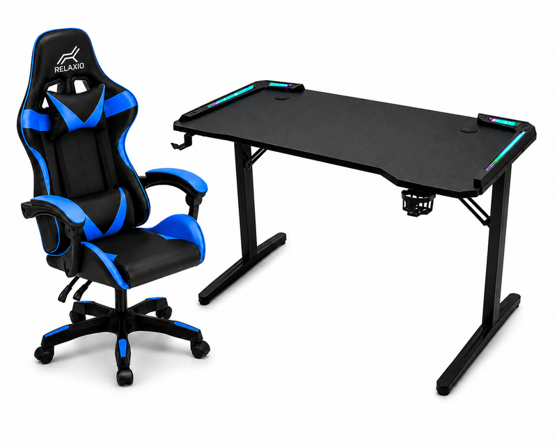 LED Gaming Desk & Gaming Chair Combo -Gaming Station