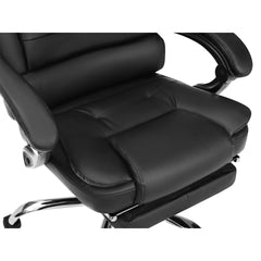 Leather Executive Office Chair With Foot Rest