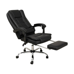Leather Executive Office Chair With Foot Rest