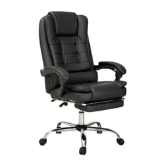 Leather Executive Office Chair With Foot Rest