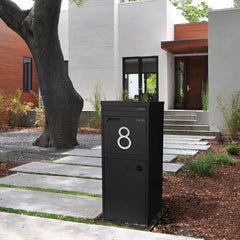 Letterbox Number House Number Stick On Slim A & B - Stainless Steel